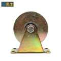 4 inch V type colorful steel pulley casters